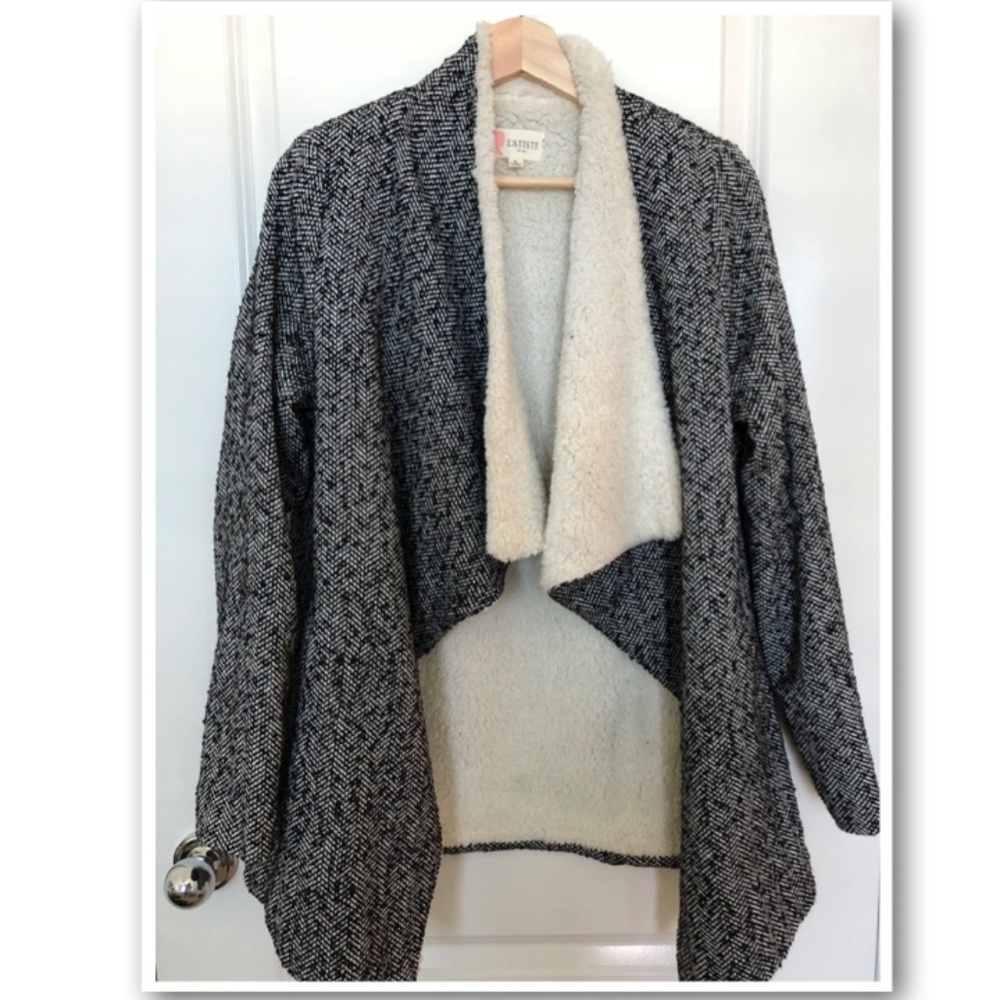 Women's Black Patterned Cardigan